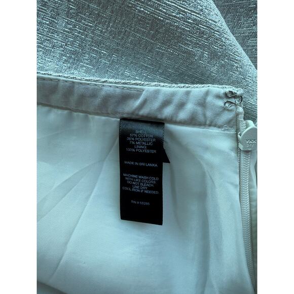 Express Silver Textured Flounce Skirt – Size 8 - Picture 7 of 8